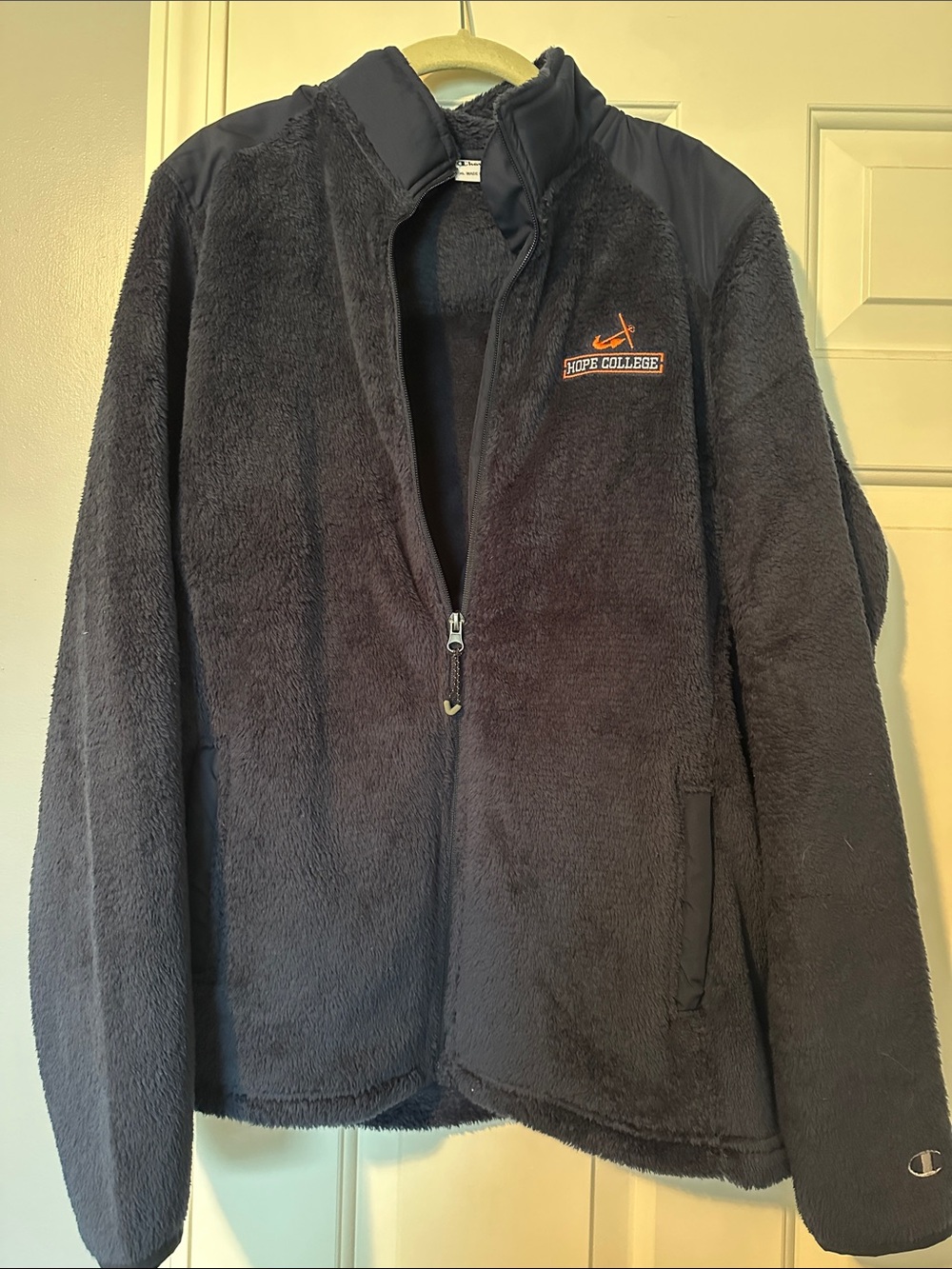 Women’s Navy Plush Full-Zip Jacket Hope College